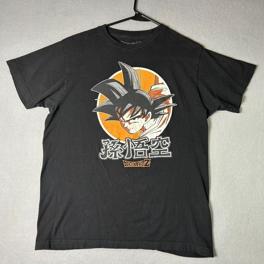 Vintage Dragon Ball Z (DBZ) Mens Medium Black Goku Anime Short Sleeve Tee Shirt